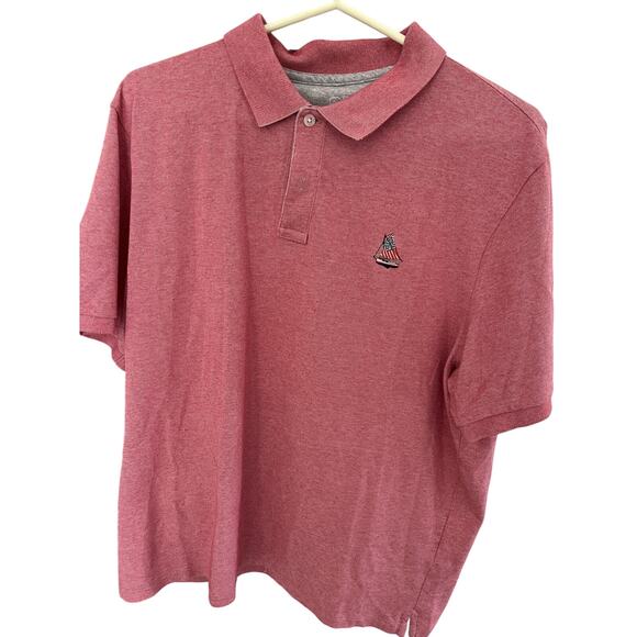 Vineyard Vines Men L Edgartown Polo Pink Sailboat Logo Golf Sailing Casual - Picture 1 of 3